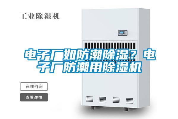 電子廠如防潮除濕？電子廠防潮用除濕機