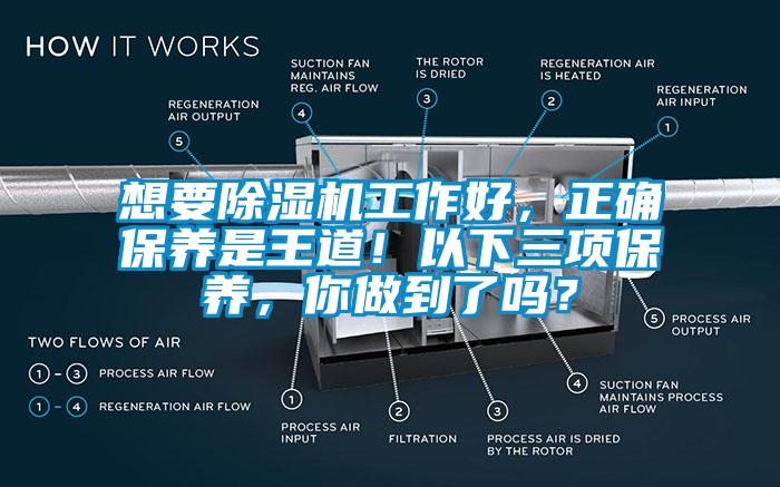 想要除濕機(jī)工作好，正確保養(yǎng)是王道！以下三項(xiàng)保養(yǎng)，你做到了嗎？