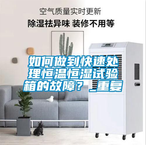 如何做到快速處理恒溫恒濕試驗箱的故障？_重復(fù)