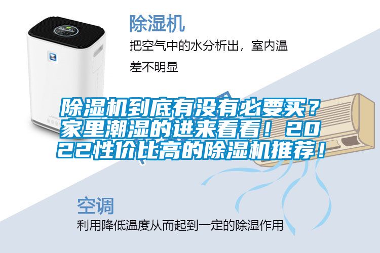 除濕機(jī)到底有沒有必要買？家里潮濕的進(jìn)來看看！2022性價(jià)比高的除濕機(jī)推薦！