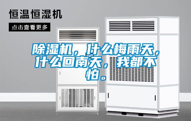 除濕機(jī)，什么梅雨天，什么回南天，我都不怕。